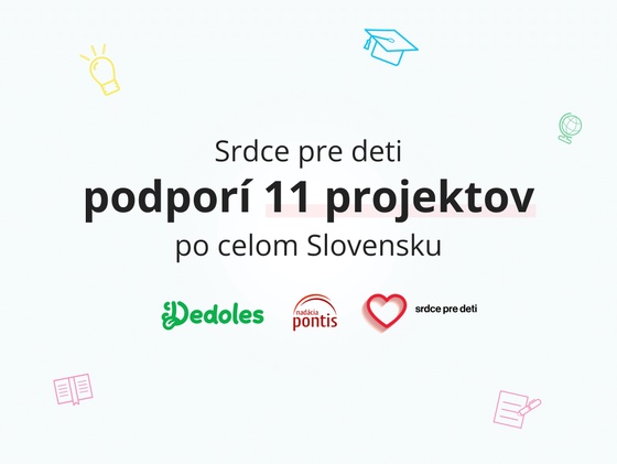 Srdce pre deti podporí 11 projektov po celom Slovensku